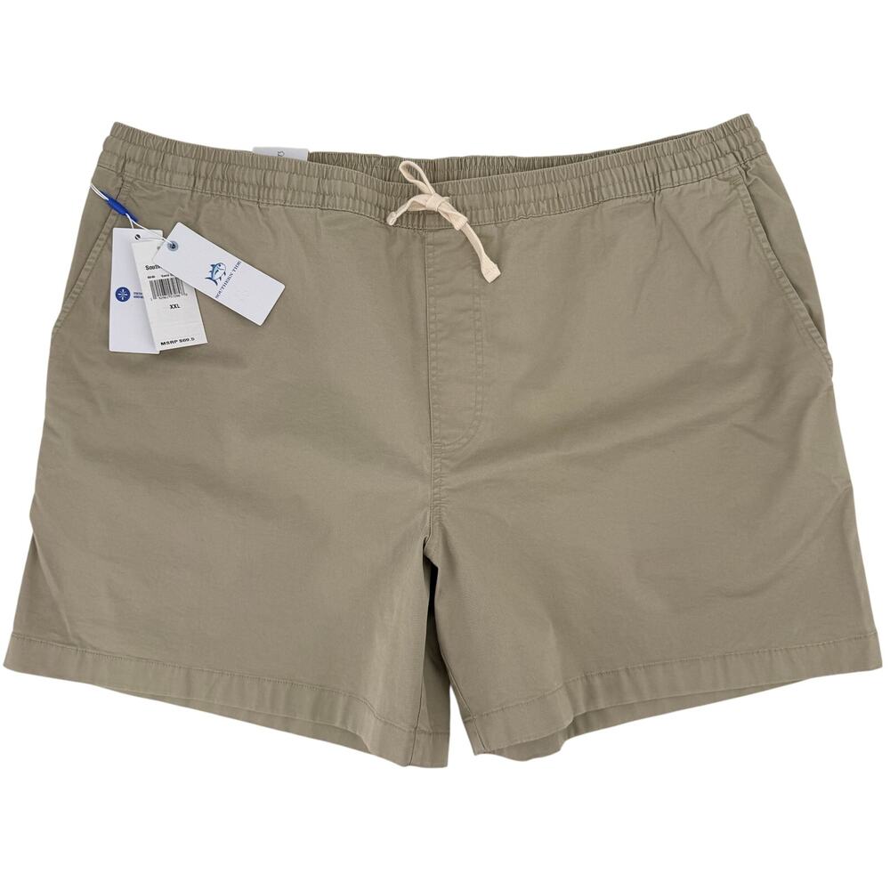Southern Tide Sunfarer Shorts Mens Sz XXL Khaki Elastic Waist Drawstring 6"